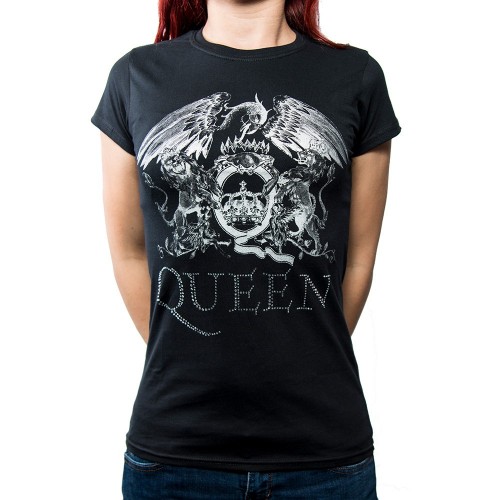 Tricou Damă Queen Logo (cu Cristale aplicate)