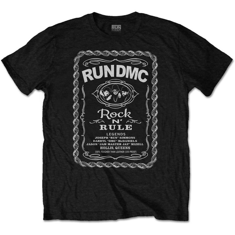 Tricou Run DMC Rock N' Rule Whiskey Label