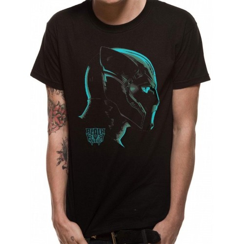 Tricou Oficial Marvel Comics Black Panther Movie Neon Face