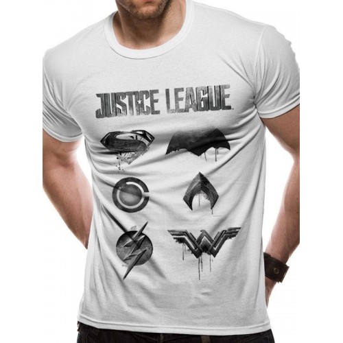 Tricou Oficial DC Comics Justice Movie Logo and Symbols