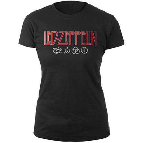 Tricou Damă Led Zeppelin Logo & Symbols