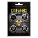 Set Insigne Oficiale Guns N' Roses Bullet Logo
