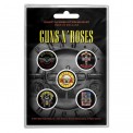 Set Insigne Guns N' Roses Bullet Logo