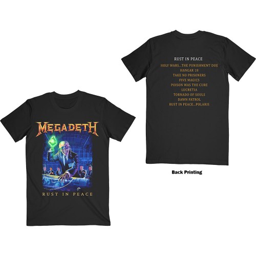 Tricou Megadeth Rust In Peace Tracklist