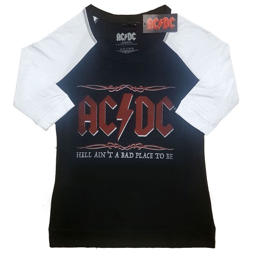 Tricou Mânecă 3/4 Oficial de Damă AC/DC Hell Ain't A Bad Place