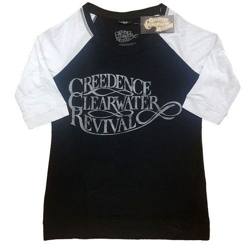 Tricou Mânecă 3/4 Oficial de Damă Creedence Clearwater Revival Vintage Logo
