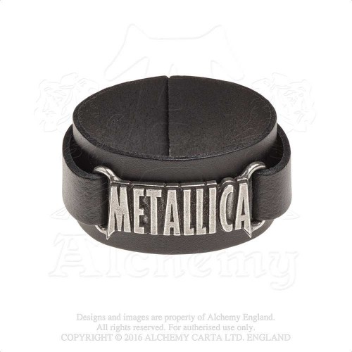 Brățară Oficială de Piele Oficială Metallica Logo