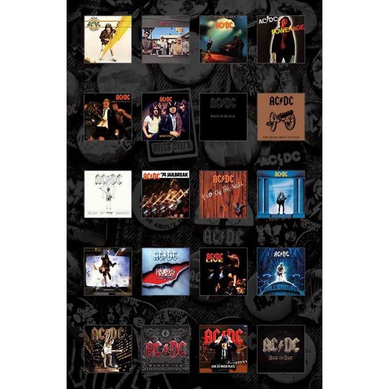 Poster Textil AC/DC Albums