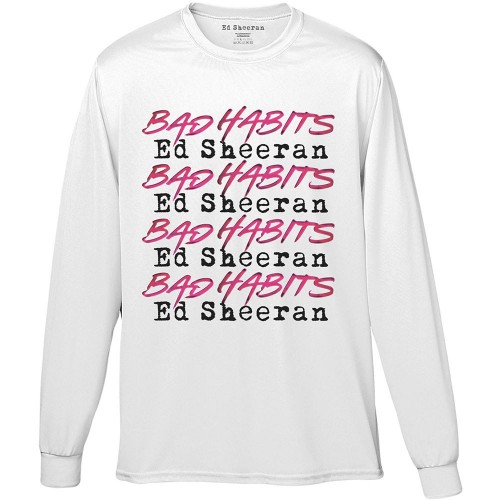Tricou Mânecă Lungă Ed Sheeran Bad Habits Stack