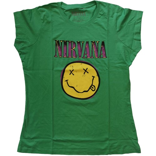 Tricou Damă Nirvana Xerox Smiley Pink
