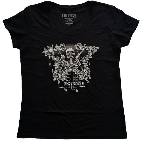 Tricou Damă Guns N' Roses Skeleton Guns