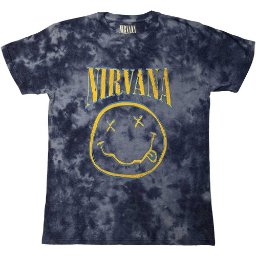 Tricou Oficial Nirvana Happy Face Blue Stroke