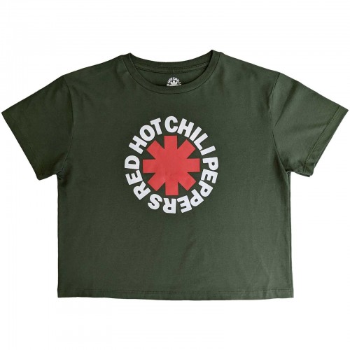 Tricou Oficial Damă Crop Top Red Hot Chili Peppers Classic Asterisk