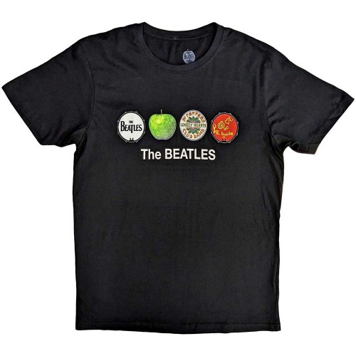 Tricou Oficial The Beatles Apple & Drums